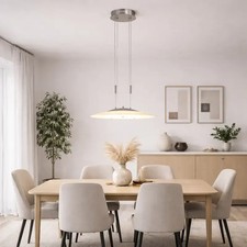 Lindby Amidala Pendelleuchte Hängelampe Leuchte LED nickel weiß dimmbar Lampe