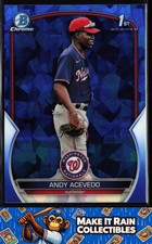 Andy Acevedo 1st 2023 Bowman Chrome Sapphire Prospects #BCP-237 Nationals