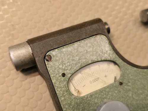 VIS 1–2 Inch Dial Micrometer .0001 Graduation With Wood Case Made In Poland - Picture 6 of 10