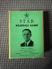 Star Baseball Game Vintage 1941 Card Game for Spokane Indians