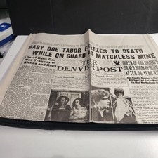 The Denver Post Repro March 8, 1935 Baby Doe Tabor Freezes To Death Vintage