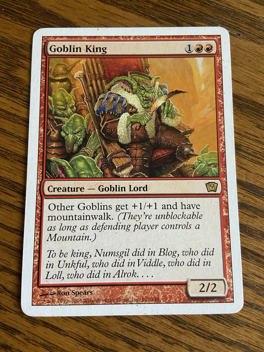 Goblin King Magic: The Gathering Individual Trading Card Games for