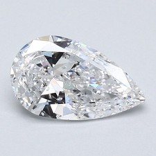 Certificate GIA 1 Carat Pear Cut Natural Mined Diamond Loose D color SI2 clarity 3694.60 per carat