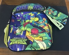 Ninja Turtles TMNT 16" Backpack with Detachable Matching Lunch Box NEW 5 Piece