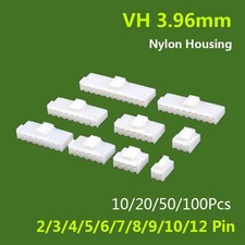 VH 3.96mm Pitch Plug Housing Nylon Wire Crimp Connector 2/3/4/5/6/7/8/9/10/12Pin