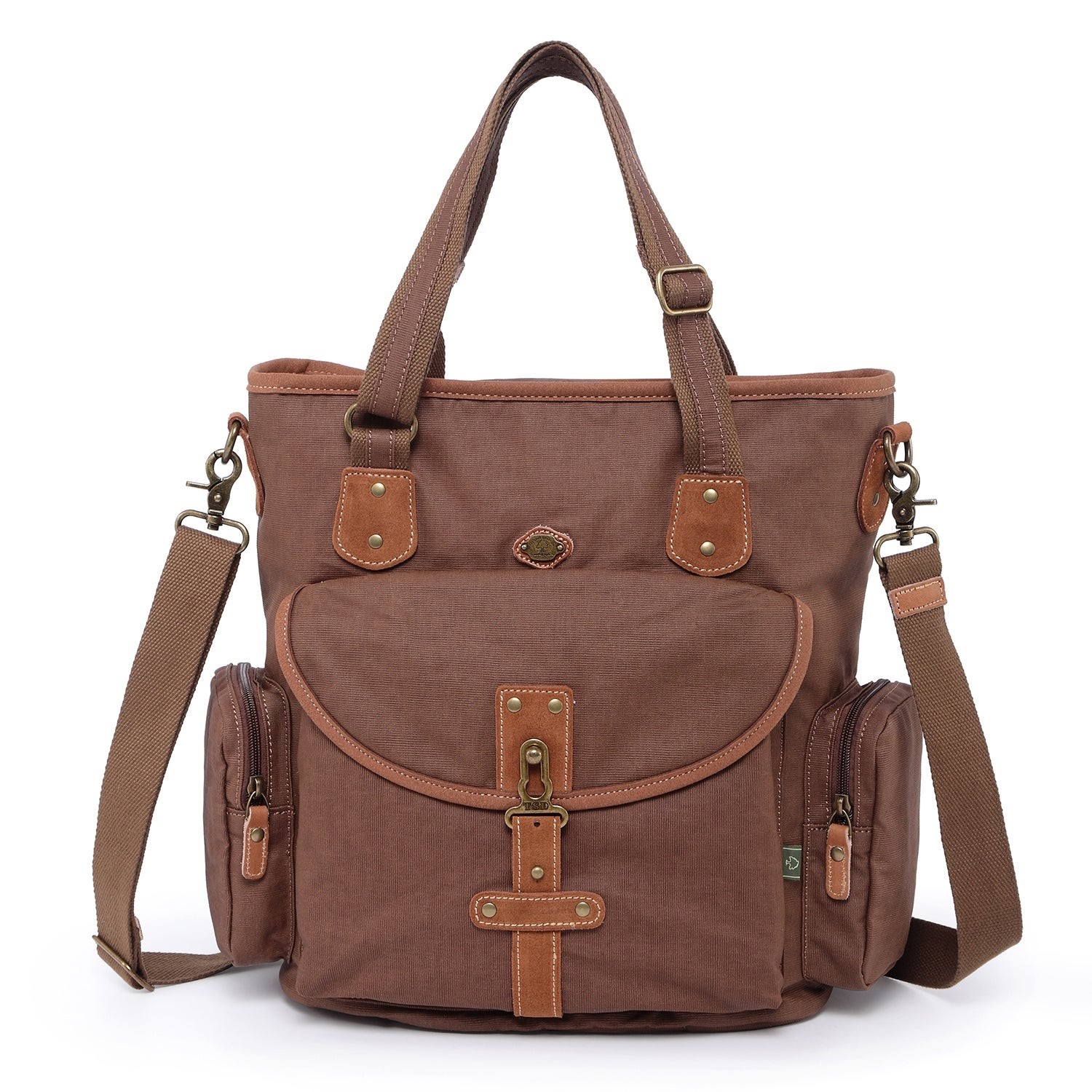 Tsd Brand Dolphin Canvas Tote Bag Brown One Size 17590₽