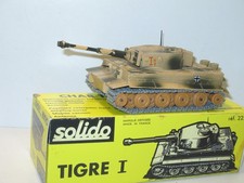 SOLIDO, Char TIGRE sable militaire numéroté I rouge, premiére version de 1969'