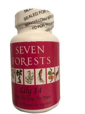 Seven Forests - Lily 14/ Yang Yin Qing Fei Pian, 100 Tablets