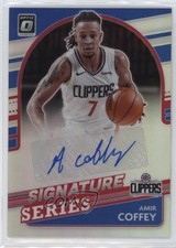 2021-22 Panini Donruss Optic Signature Series Holo Prizm Amir Coffey Auto 1s41
