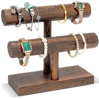 Holz Schmuckhalter ArmbandstäNder UhrenstäNder T-Form Damen Aufbewahrung