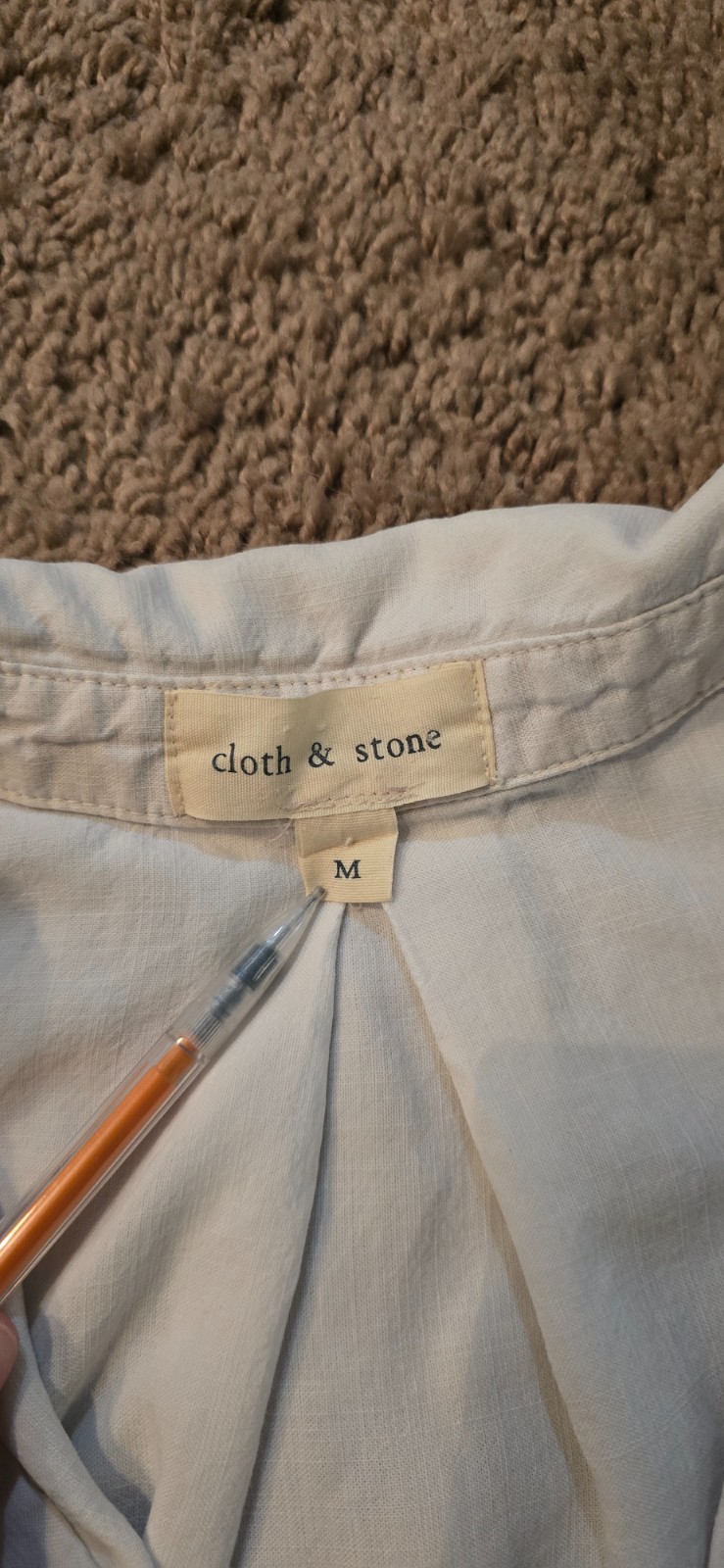 Cloth & Stone Split Back Button Down Linen Shirt … - image 7