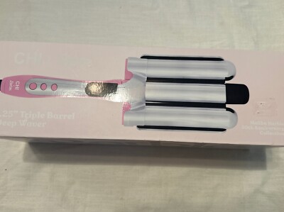 CHI x Barbie 1.25  Triple Barrel Deep Waver Malibu Barbie Collection New