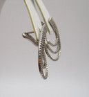 14K White Gold 214 Diamond Triple Hoop Earrings [E92] — photo 3