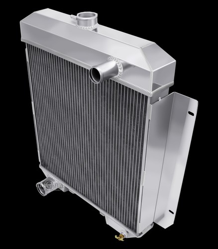 CHAMPION 3 ROW ALUMINUM RADIATOR 16" FAN 55 56 MERCURY CUSTOM MONTCLAIR MONTEREY - Foto 5 di 5