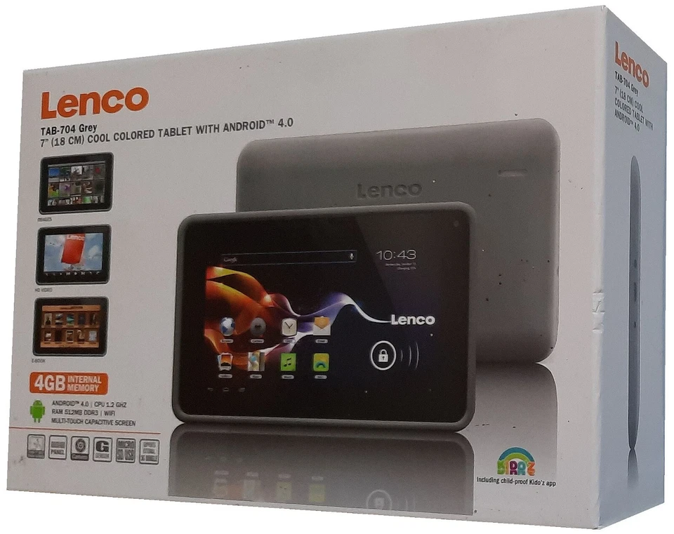 Lenco TAB-704 Grey 7"(18cm) COOL COLORED TABLET WITH ANDROID 4.0 - Bild 2 von 2