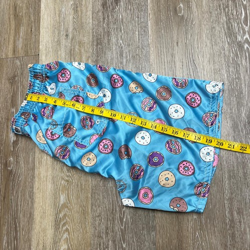 WES AND WILLY Stretch Tie Waist Blue Donuts Print Swim Trunks Boy's Size Large - Picture 9 of 9