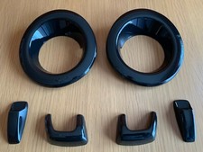 BLACK COVERS FITS RANGE ROVER SPORT HSE FOG LIGHT COVER WASHER WINDSCREEN JET