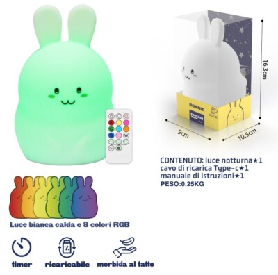 Lampada Unicorno - Cameretta - Ricaricabile USB-C Con Te