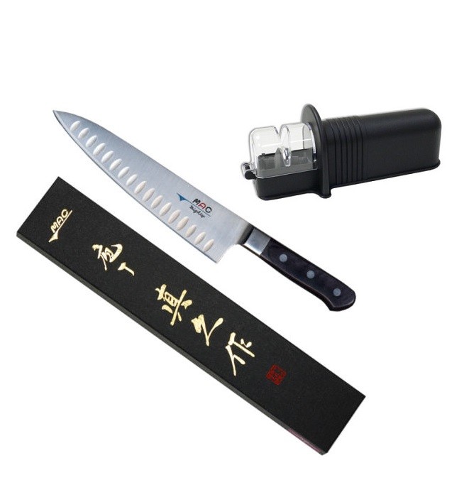 Japanese MAC Professional MTH-80 Chef Kitchen Knife & SR-2