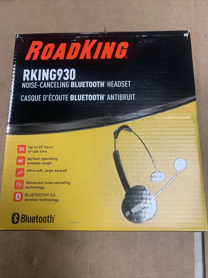 Road King Bluetooth Headset RKING930 Noise Canceling up to 25 hr Talk Time - Image 2 of 4