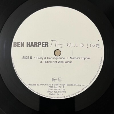 The Will to Live [LP] by Ben Harper (Vinyl, Feb-2009, Virgin