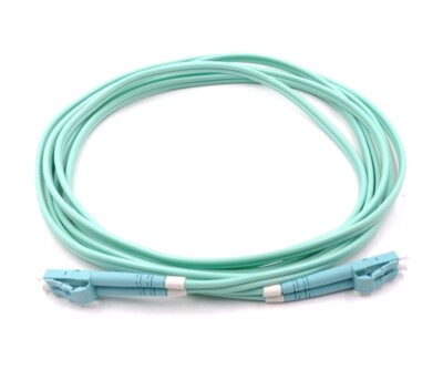 5M - 50/125 LC-LC OM3 Duplex - Fiber Optic Patch Cable Aqua - (E229798 ...