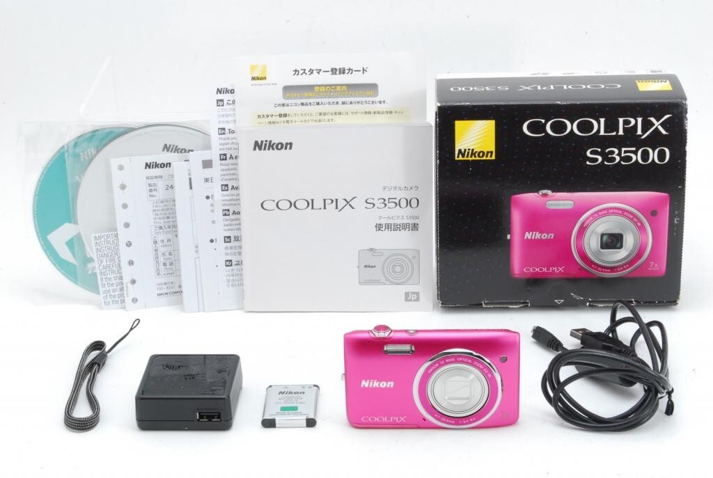 NIKON COOLPIX S3500　ピンク Nikon Coolpix S3500 Compact Digital Camera - Pink (20MP, 7x