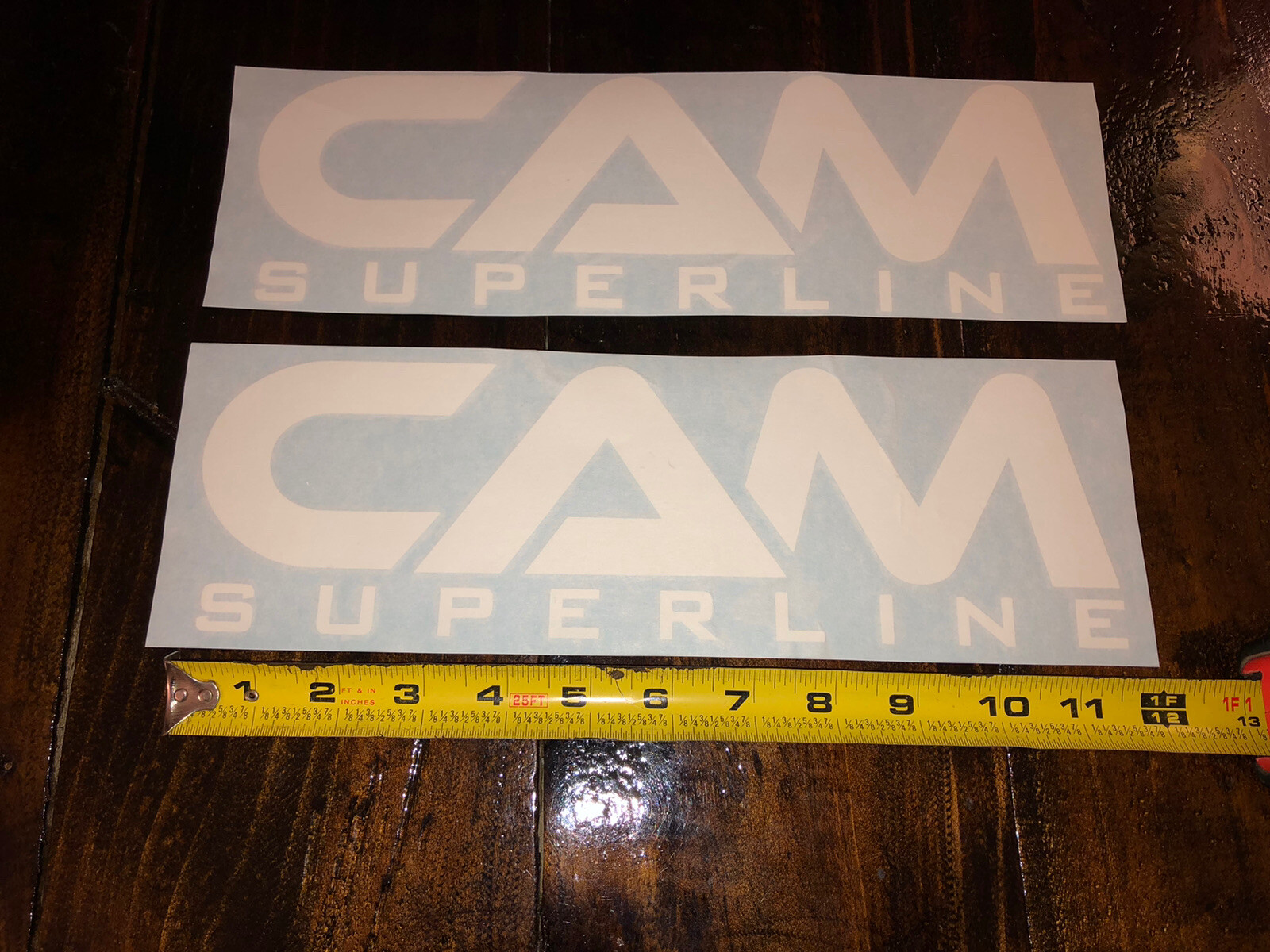 Cam Superline Trailer Replacement 12” Stickers White (set Of 2) New Design