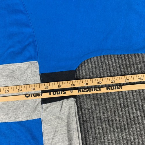 VTG Maneuvers T Shirt Boys Large Blue Colorblock Baseball Tee Retro Deadstock - Picture 12 of 13