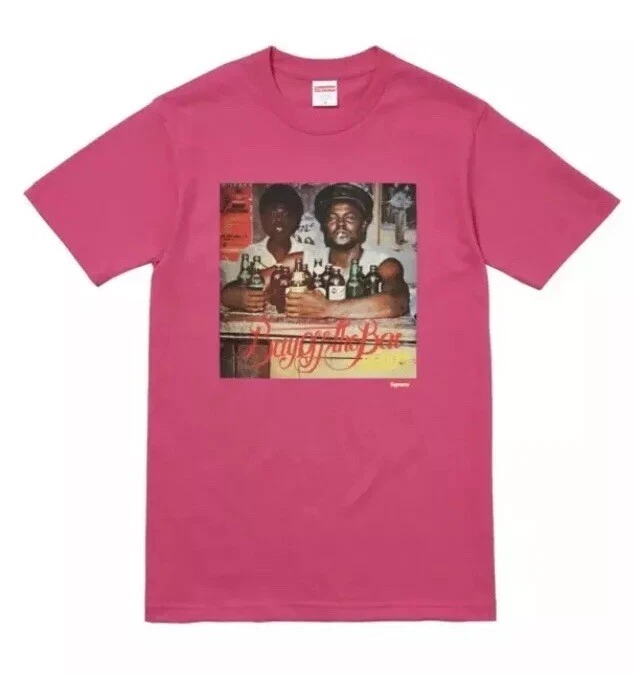 T shirt homme SUPREME NY SCELLÉ Limonius Buy Off The Bar rose SS17 AUTHENTIQUE NEUF AVEC ÉTIQUETTES