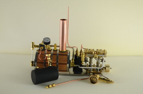 Neu Zweizylinder Dampfmaschine Live Dampf mit Dampfkessel  - Bild 1 von 12