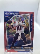 Mac Jones RC Airborne Red Scope Prizm 2021 Panini Rookies & Stars AB-20 NFL Card