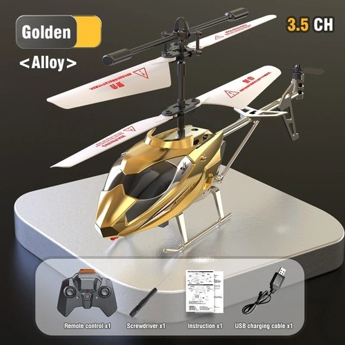 Helicóptero RC 3,5 canales - Juguete teledirigido con luz LED a prueba de caídas - Imagen 12 de 14