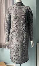 ENVY By PEACOCKS Scale Print Ladies Bodycon  Dress High Neck Long Sleeve Size 10