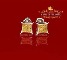 0.10ct Diamond 925 Sterling Silver White Kite Stud Earrings For Men's / Women's