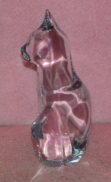 Daum france  猫　置物 Vintage Daum France Fine Crystal Sitting Cat. | eBay