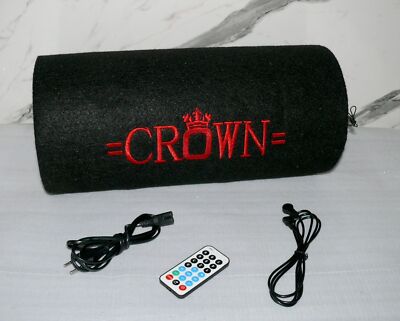 Crown XL WOOFER Musik Anlage USB SD MP3 FM RADIO SUBWOOFER EQ 12V 24V 120W Rund