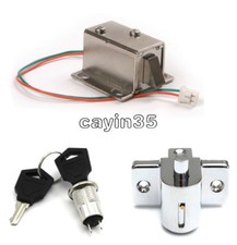 DC 12V 0.6A/350mA Aluminum Catch Push Lock S1203 Electric Solenoid Lock Assembly