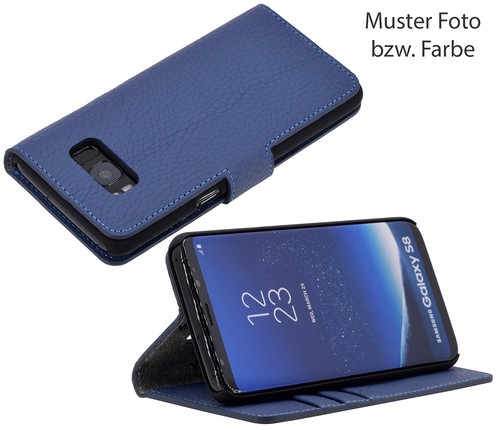 Funda De Teléfono De Cuero Verdadero Plegable En Caqui Para Samsung Galaxy S8 - Imagen 6 de 7