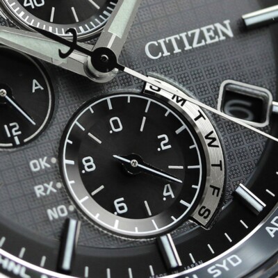 Citizen Attesa AT8044-56E Total Black Eco-Drive Atomic Radio Men