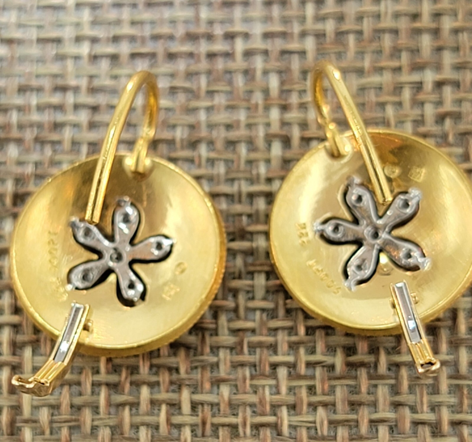 Cathy Waterman 22k Gold  Platinum Diamond Sand Do… - image 7