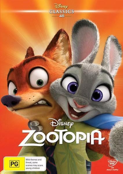  Zootopia (DVD) : Ginnifer Goodwin, Jason Bateman, Idris Elba,  Jenny Slate, Nate Torrence, Bonnie Hunt, Don Lake, Tommy Chong, J.K.  Simmons, Octavia Spencer, Alan Tudyk, Shakira, Raymond S. Persi, Della Saba