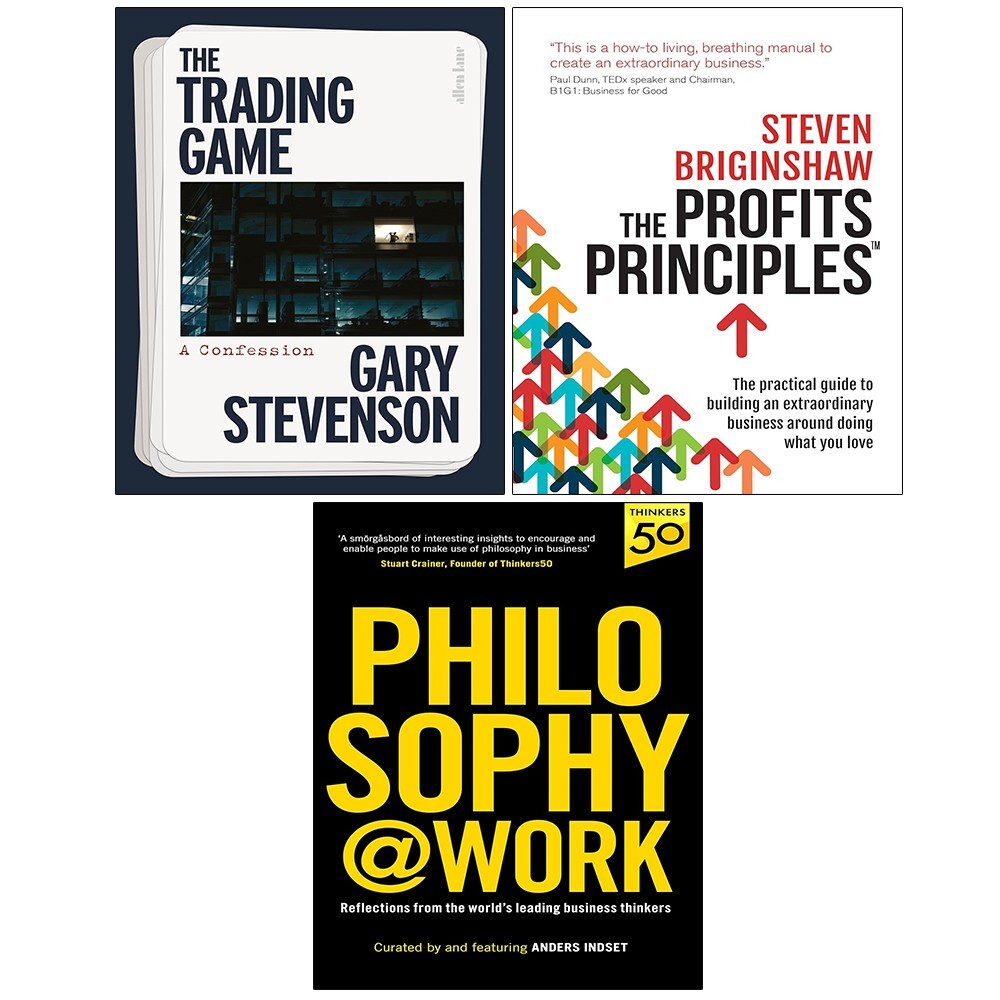 Trading Game Gary Stevenson (HB),Philosophy Work, Profits Principles 3 Books Set
