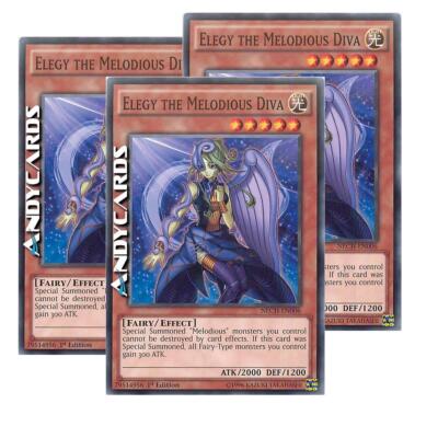 3x ELEGY THE MELODIOUS DIVA (Elegia La Diva Melodiosa) Common   NECH EN006   1Ed