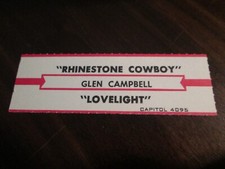Glen Campbell - Rhinestone Cowboy    Orig Jukebox Strip