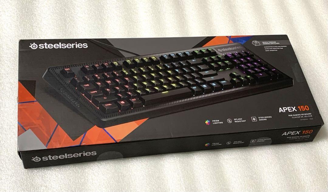SteelSeries Apex 150 RGBゲーミングキーボード 新品 SteelSeries Apex 150 RGB Gaming Keyboard Splash Resistant