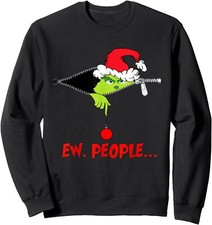Ew... People Funny Christmas Pajama Theme Matching Unisex Crewneck Sweatshirt