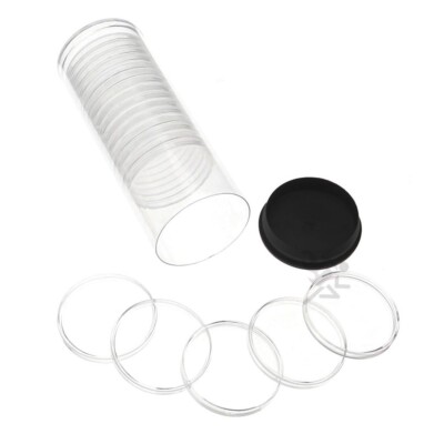 20 AirTite H40 Coin Holders 1oz American Silver Eagles & Black Plug Capsule Tube