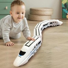 Diy Electric Train with Sound & Light, High-speed Railway Model Toy for Kids