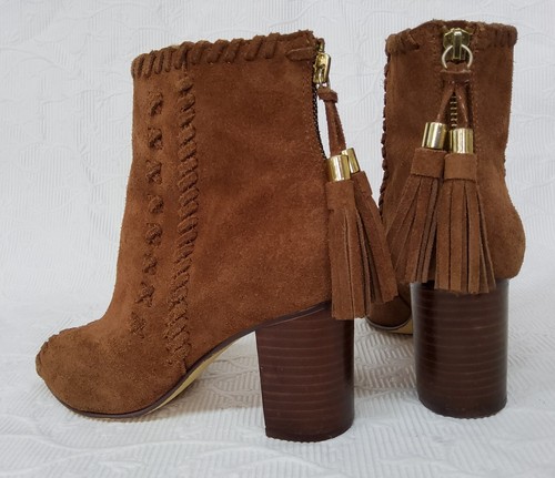 NAF NAF Mujer Punta Abierta Botines Reino Unido Talla 3 Color Tostado Gamuza - Imagen 6 de 12